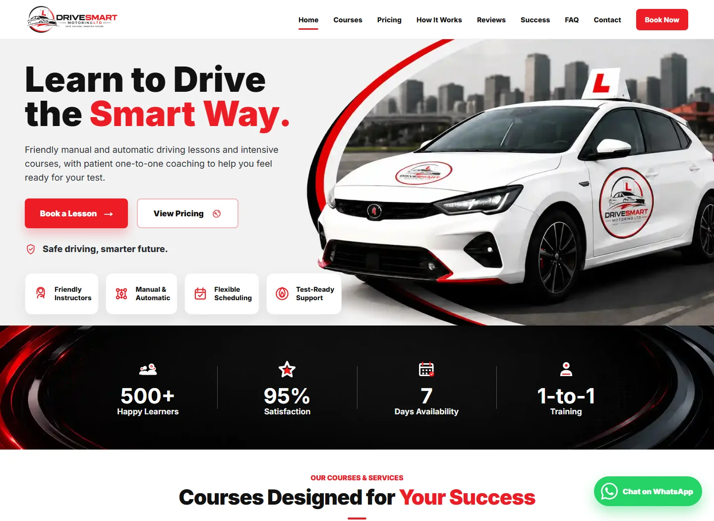 Drive Smart Motoring School website preview