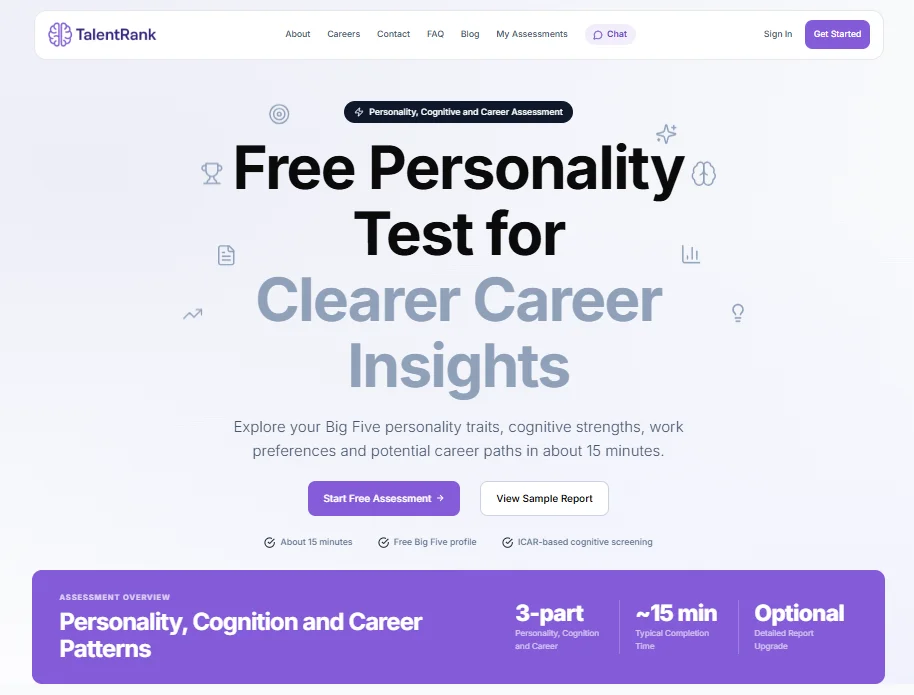 TalentRank website preview